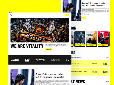 Team Vitality Esports Website Redesign esport esport landing page landing page ui ui design web design