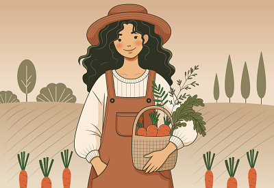 Female gardener vector art design artist cartoon cartoon art cartoonist cartoonsaz character design design designer digital art digital drawing female gardener gardener graphic design illustration sale vector vector art vector character vector design vector for sale