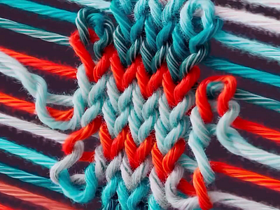 3D Knitted Motion 3d 3d design 3d visual colorful design digital digital art dynamic fabric knitted loopanimation modern motion motion design pattern rendering textile texture unique yarn