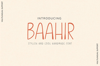 Baahir Handmade Font baahir font classic font good font handmade font lovely font premium font typeface wedding font