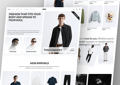 AUTRA - Fashion Website Design branding design ecommerce fashion homepage landing page market marketplace online shop shop shopping store ui ui design uiux web web design webpage website website design