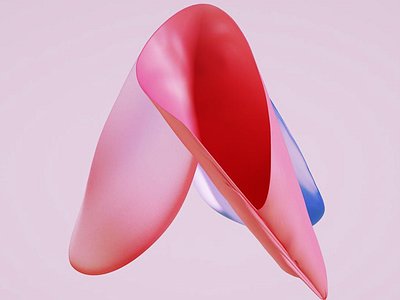 3D Folded Forms 3d 3d abstract art 3d art 3d design abstract artistic blue design digital art folded form layered layered shapes modern pink rendering smooth sphere subtle texture texture