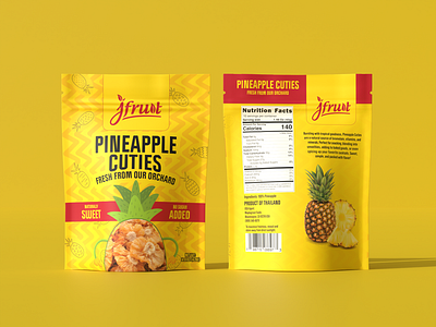 Pineapple Cuties Fruit Pouch Packaging | Food Product Packaging brand identity branding fruit packaging landing page pouch packaging web design website website design