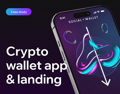 Crypto wallet landing & app design - Case study app design ui ux web design website