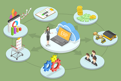 ERP System Illustration illustration