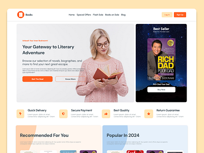 Book Store Website books books website css design html javascript website website template