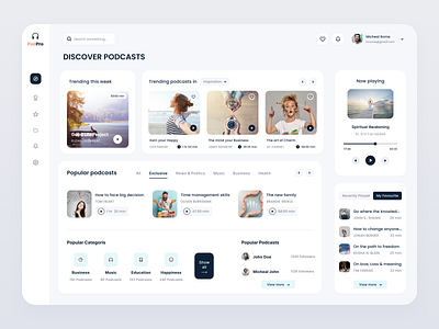 Podcast web app podcast product product design ui uiux ux web application