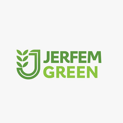 JERFEM GREEN LOGO branding graphic design logo typography visual