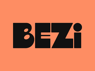 BEZi - Logo Concept black orange bold font brand brand identity branding design font design graphic design lettering logo logo concept logo design logo mark mark modern modern logo text design type typing typography