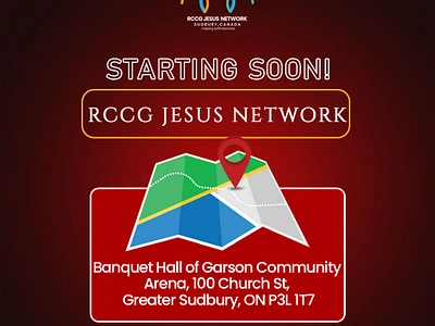 COMING SOON FLIER FOR RCCG JESUS NETWORK,CANADA branding graphic design ui