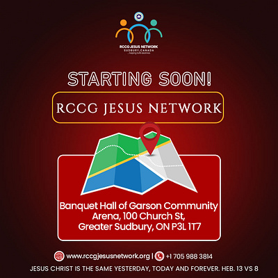 COMING SOON FLIER FOR RCCG JESUS NETWORK,CANADA branding graphic design ui