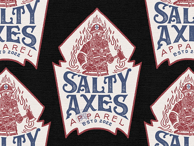 Salty Axes Apparel branding company brand logo company branding company logo design graphic design illustration logo typeface