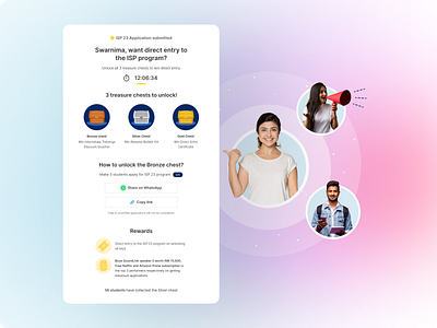 Gamification - student partner program graphic design ui