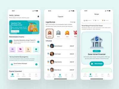 Talento: Gamifying Financial Literacy for Gen Z design design aplikasi gamification landing page mobile app ui ui design ui ux design ux design web design