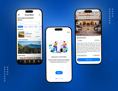 ✈️ Travel Mate – Your Smart Travel Companion 🌍✨ ai smarttravel appdesign dribbble figma travelapp uidesign uxdesign uxui