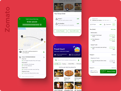 Zomato Group Ordering branding graphic design ui