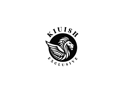 Kiuish Fashion Brand logo animal logo branding brandmark flying lion logo graphic design hybrid animal logo icon kiuish logo lion logo lion wings logo logo logo design