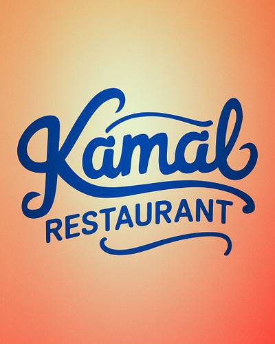 Kamal Restaurant Logo branding design graphic design illustration logo typography