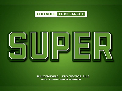 3D Super Text Effect pixel