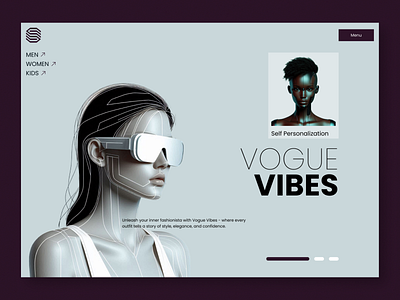 Vogue Vibes Website Ui clothing hero clothing ui clothing website ui design designinspiration digital product futuristic design futuristicfashion futuristicui landing page minimal minimal design product design trending website ui user experience user interface ux