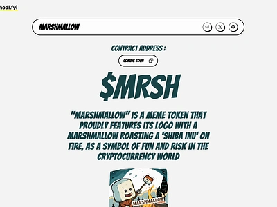 Marshmallow meme token builder design meme meme coin design meme coin landing page meme coin website memecoin design memecoin website