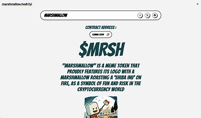 Marshmallow meme token builder design meme meme coin design meme coin landing page meme coin website memecoin design memecoin website