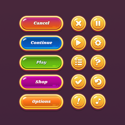 Videogame buttons exploration buttons design responsive buttons ui ui design ux videogames