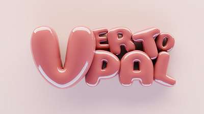 Inflated 3D Vertopal 3d balloon branding business company convert design graphic design inflation pink shiny text typography vertopal wallpaper