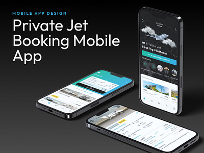 Private Jet Booking Mobile App branding design graphic design illustration landing page logo mobile app mobile application travel app ui ux vector web design