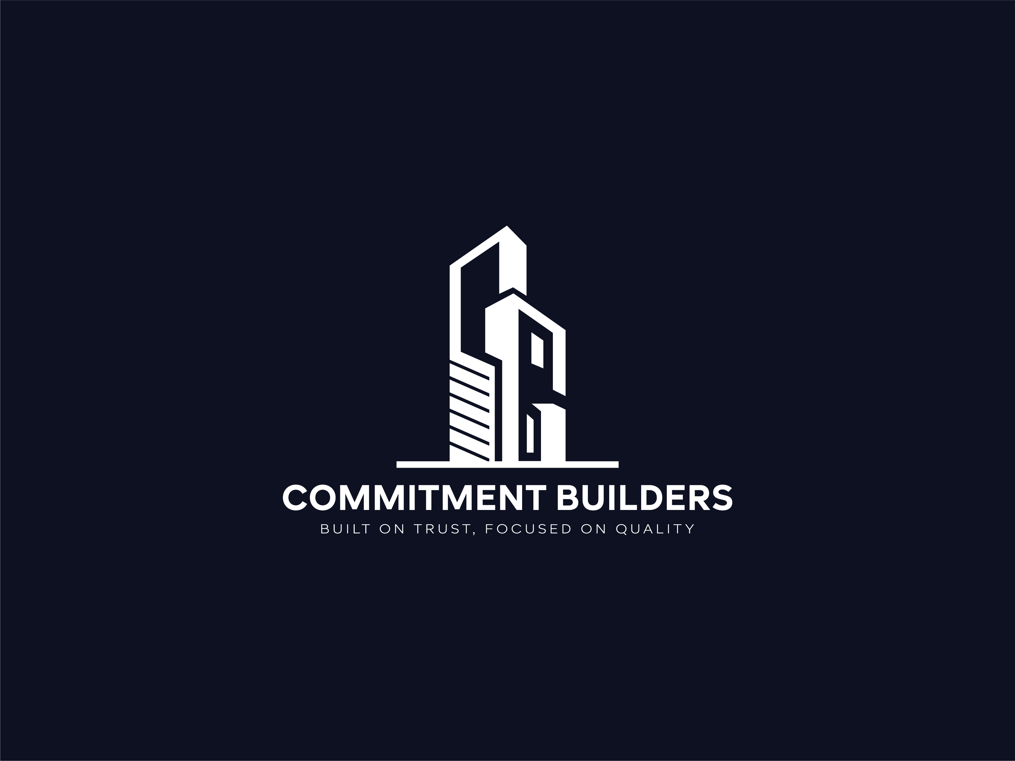 Commitment Builders Logo architecture logo brand logo branding builders logo building logo combination mark logo commitment builders logo construction construction logo logo logo design minimal logo minimalist logo moder modern logo real estate real estate logo