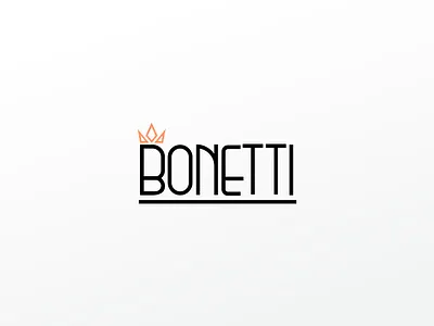 Bonetti Logo boutique branding clothes crown design dress fashion graphic design illustration logo