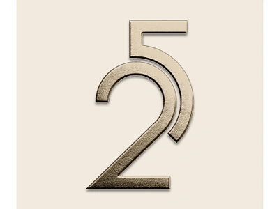 Number 25 - Logo 25 graphic design logo twenty five typography