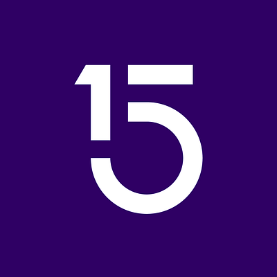 Number 15 - Logo 15 branding fifteen graphic design logo number typography