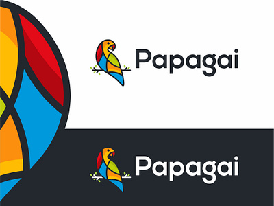 Papagai logo final bird branding colorful fimbird graphic design logo logodesigner papagai parrot