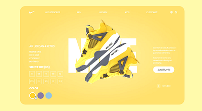 Nike animation animation graphic design motion graphics ui uiux web web design