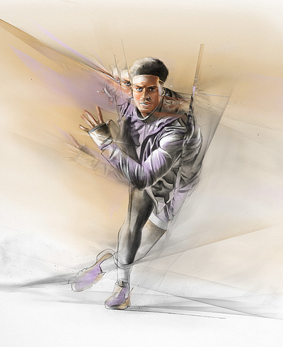 Runner athlete digitalillustration drawing fashion illustration pencil runner sport