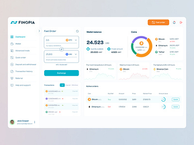 Exchange Dashboard dashboard exchange exchange dashboard minimal design product design saas ui design