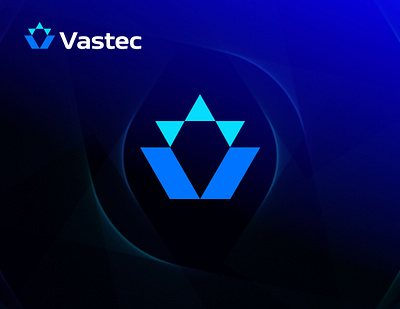 Vastec - V logo, V letter, Tech, Technology, UI, AI ai app application branding creative logo graphic design logo logo design logo designer logo maker modern logo software tech technology ui v letter logo v logo visual identity