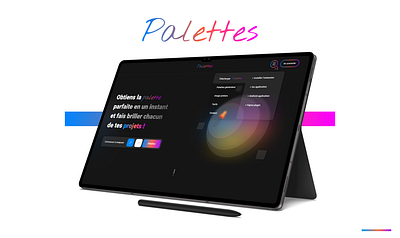 Palettes - Color generator plateform conception dinterface créativité figma identité visuelle ui ux website