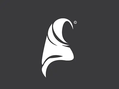 Hijab Logo's black and white dribbble graphic design hijabs inspire logo logo design logos simple simple logo