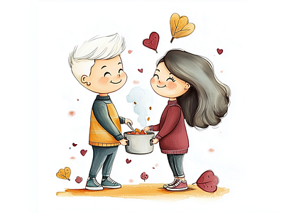 Consistent Illustration of Eddie & Clear for Romantic Books illustrator for books