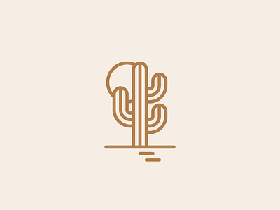 Cactus Logo brand branding cactus illustration line logo logo design vector