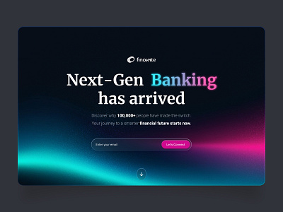 Landing Page Design Challenge: Day 6 bank banking fintech landing page pink and teal ui ui design uiux user interface design ux