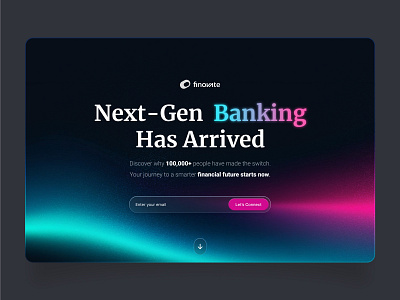 Landing Page Design Challenge: Day 6 bank banking fintech landing page pink and teal ui ui design uiux user interface design ux