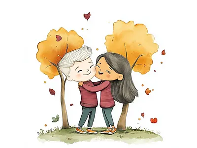 Consistent Illustration of Eddie & Clear for Romantic Books illustrator for books svgdaddy