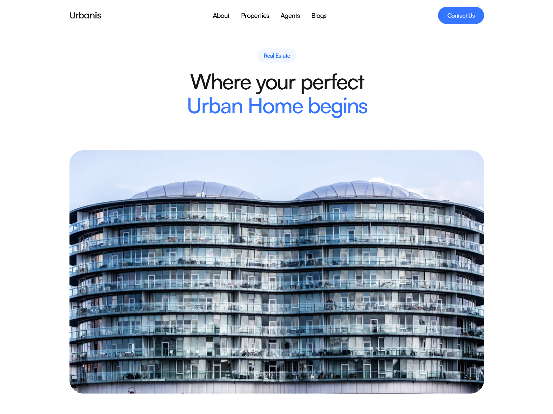 Urbanis Real Estate Website animation branding real estate ui