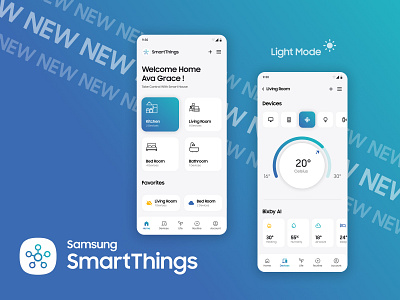 Samsung Smart Things (Enhanced) iot ui minimalist smart home ui mobile app design samsung smartthings smart home app ui ui ui inspiration user interface design ux design