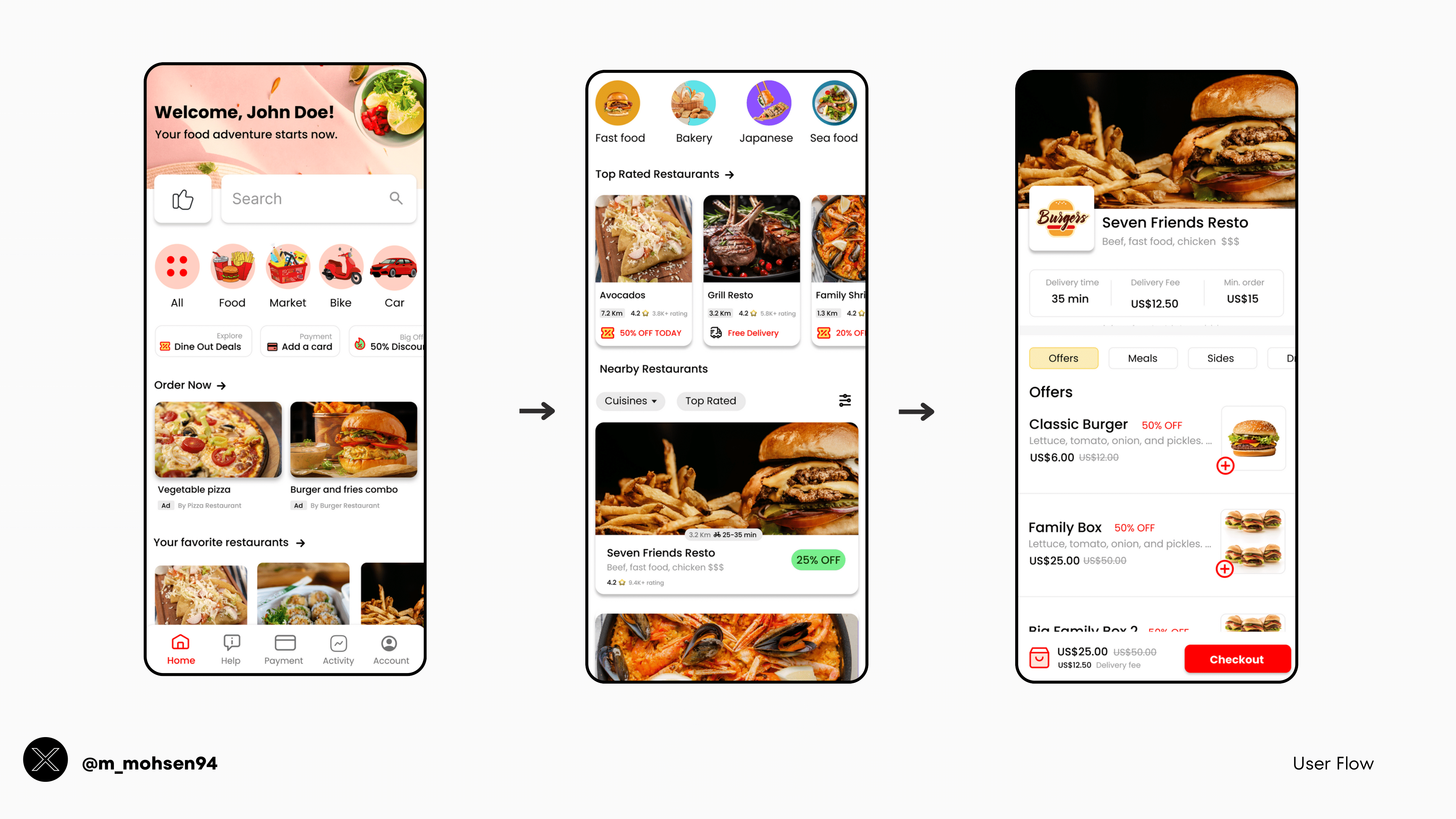 Example of Mobile App UI UX