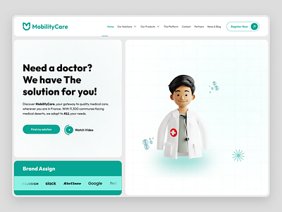 Medical (mobilitycare) Landing page design dashboard figma medicallandingpage responsive design screenshot ui ux