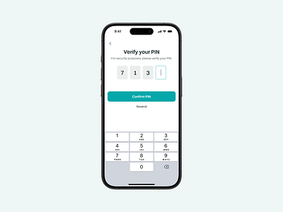 PIN verification screen UI Design minimalist pin ui